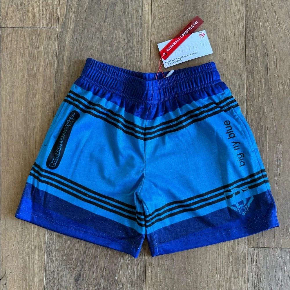 Baseball Lifestyle 101 - Crayon Big Fly Blue - Youth Small - NEW WITH TAGS